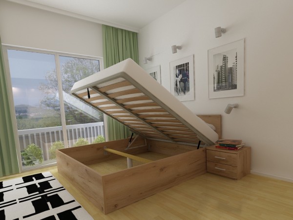 Dvižna postelja LIFT Hrast CHARLESTON