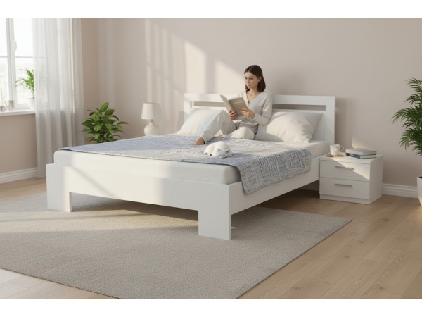 Bela postelja LONDON