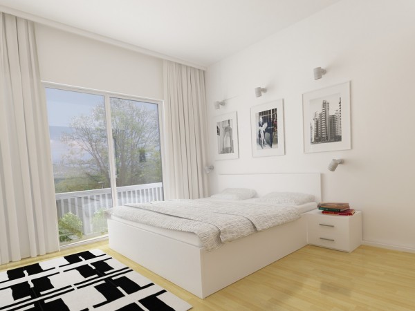 Dvižna postelja LIFT Bela