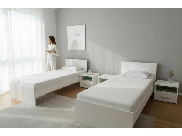 Postelja TWIN TURIST BELA