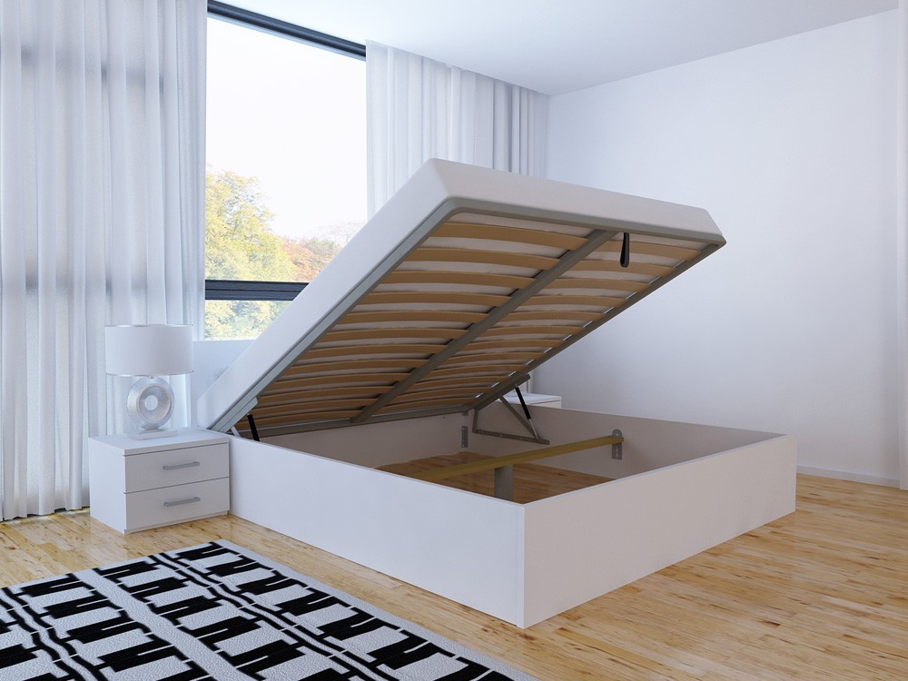 Dvižna postelja LIFT Bela