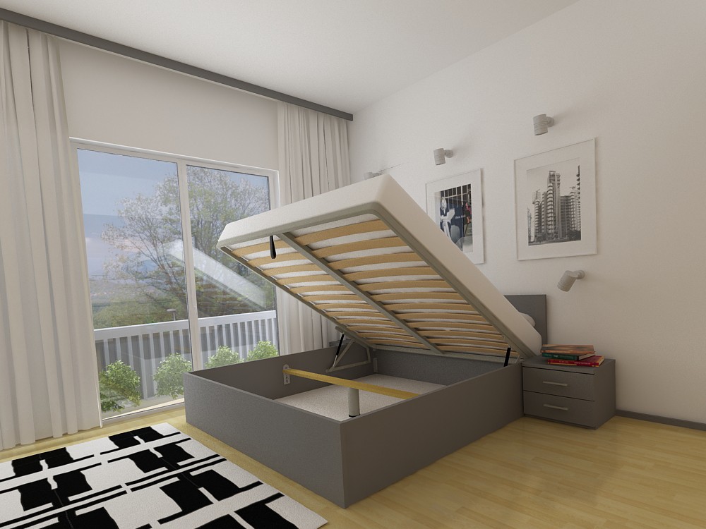 Dvižna postelja LIFT ANTRACIT