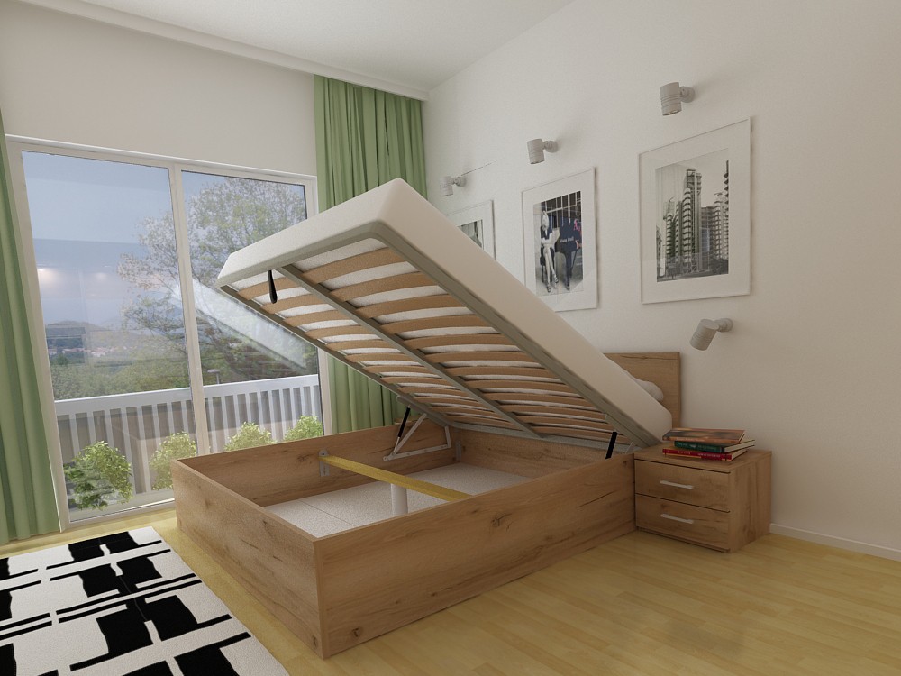 Dvižna postelja LIFT Hrast CHARLESTON