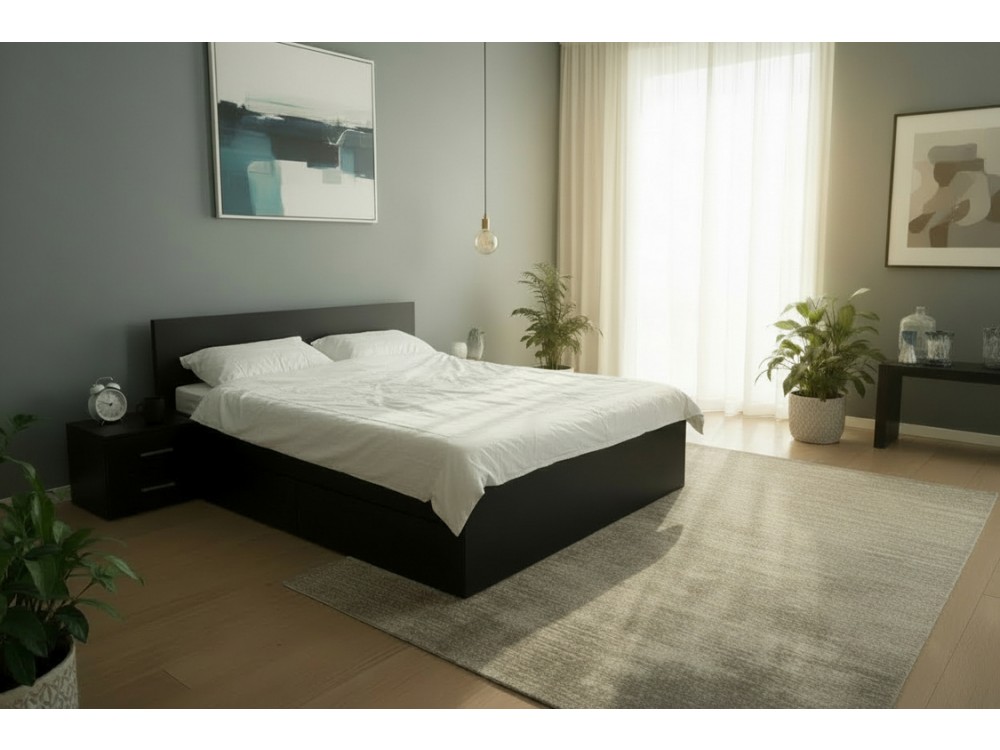 Dvižna postelja LIFT Črna barva