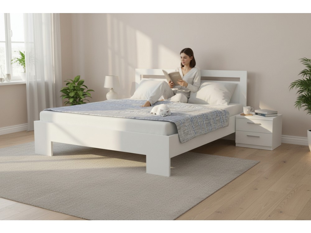 Bela postelja LONDON