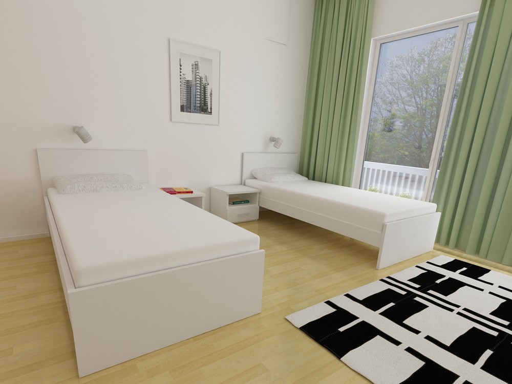 Postelja TWIN TURIST BELA