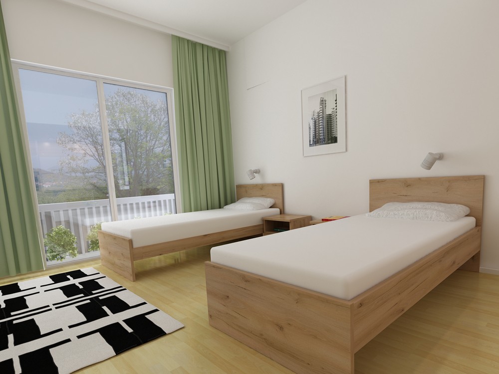 Postelja TWIN TURIST HRAST CHARLESTON