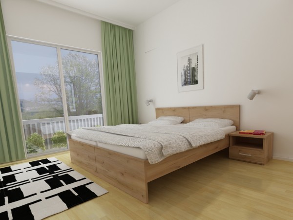 Postelja TWIN TURIST HRAST CHARLESTON